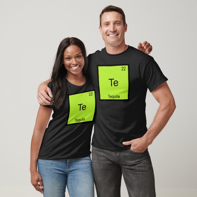 Te - Tequila Camiseta Divertida Símbolo Elemento Q (Unisexo)