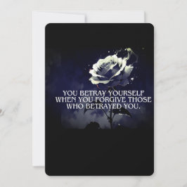 Te traicionas a ti misma invitación y postal - osc