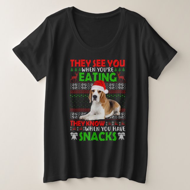 Te ven cuando comes Beagle Santa Feo  (Anverso del diseño)