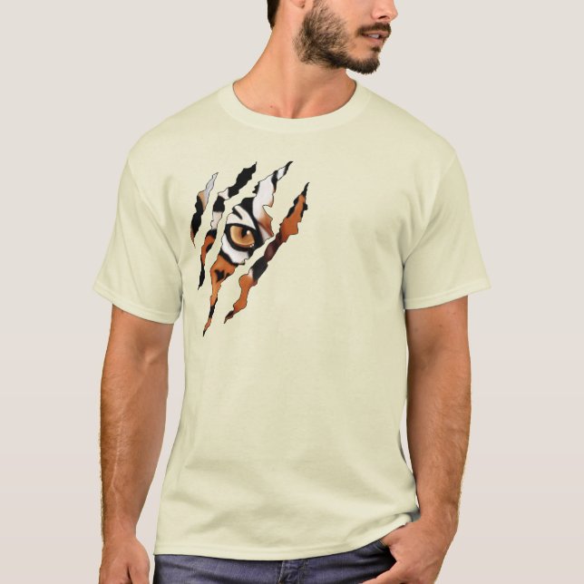 Te Veo. Camiseta De Cuchillo Y Ojos De Tigre (Anverso)
