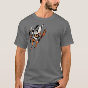 Te Veo. Camiseta De Cuchillo Y Ojos De Tigre