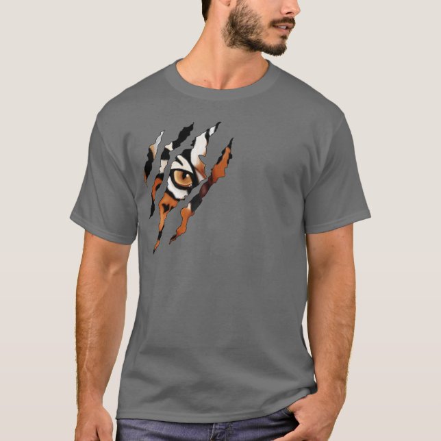 Te Veo. Camiseta De Cuchillo Y Ojos De Tigre (Anverso)
