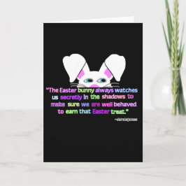 Te veo, conejito de Pascua Tarjeta vertical de sal