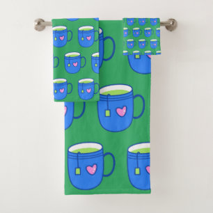 Té verde mate en azul trono brillante