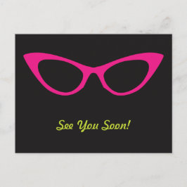 Te veré pronto tarjeta postal de gafas oculares ro