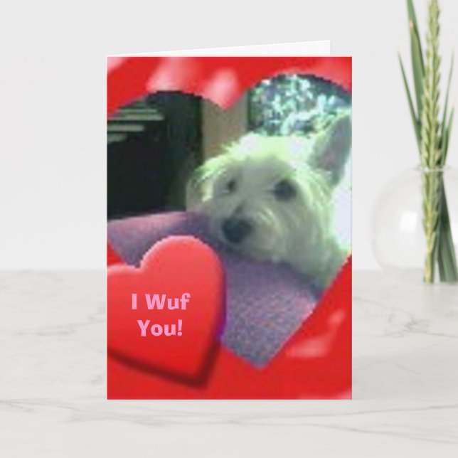 Te Wuf Tarjeta Westie De San Valentín (Anverso)