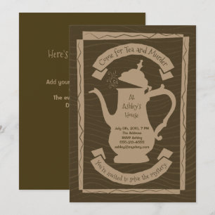 Té y fiesta del asesinato - invitación de encargo