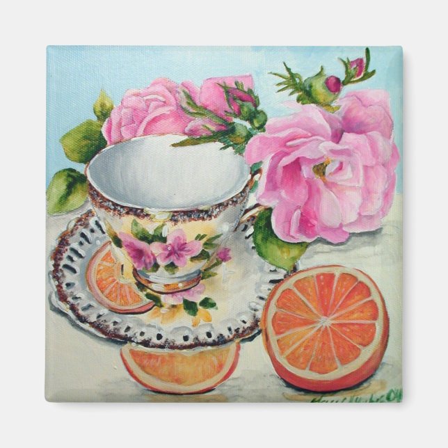 Té y imán Naranja (Frente)