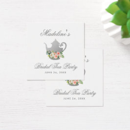 Tea Fiesta Bridal Shower Banderas rosadas Plata