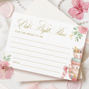Tea Fiesta Bridal Shower Fecha Noche Ideas Tarjeta