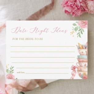 Tea Fiesta Bridal Shower Fecha Noche Ideas Tarjeta