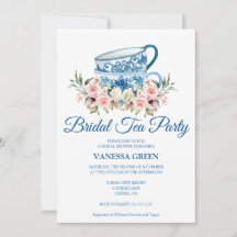 Tea Fiesta Bridal Shower Invitación