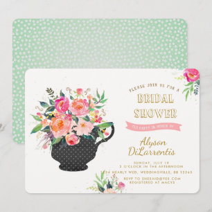 Tea Fiesta Bridal Shower Invitación