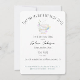 Tea Fiesta Bridal Shower Invitación