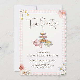 Tea Fiesta Bridal Shower Invitación