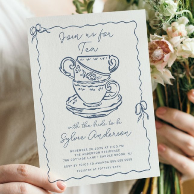 Tea Fiesta Bridal Shower Invitación (Subido por el creador)
