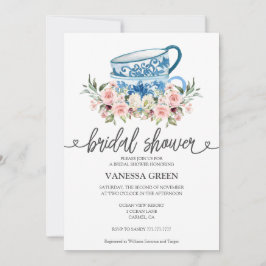Tea Fiesta Bridal Shower Invitación