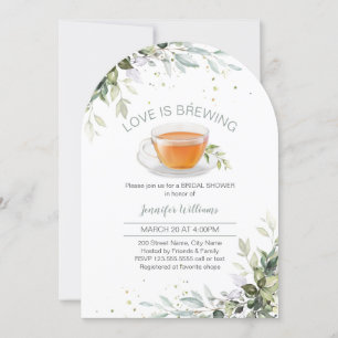 Tea Fiesta Bridal Shower Invitación