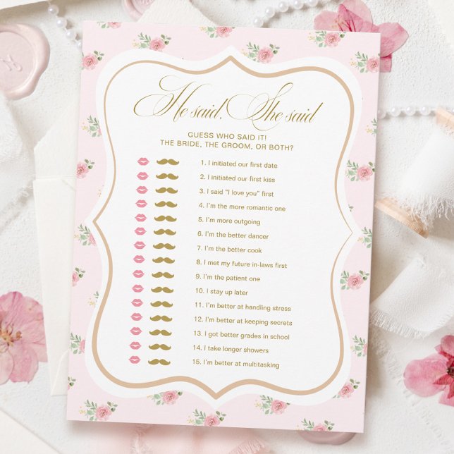 Tea Fiesta Bridal Shower que dijo tarjeta de juego (Subido por el creador)