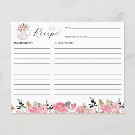 Tea Fiesta Bridal Shower Recipe tarjeta