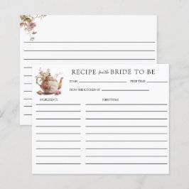 Tea Fiesta | Tea Bridal Shower | Tarjetas de recet