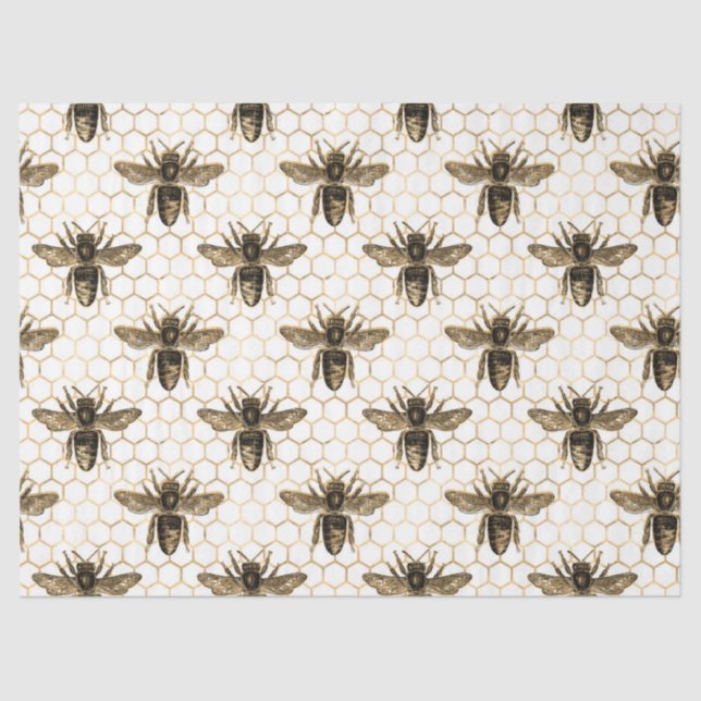 Tea Garden Bee Series Design 14 Tejido de papel (Anverso)