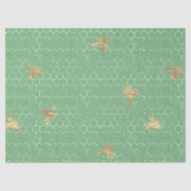 Tea Garden Bee Series Diseño 6 Papel de tejidos (Anverso)