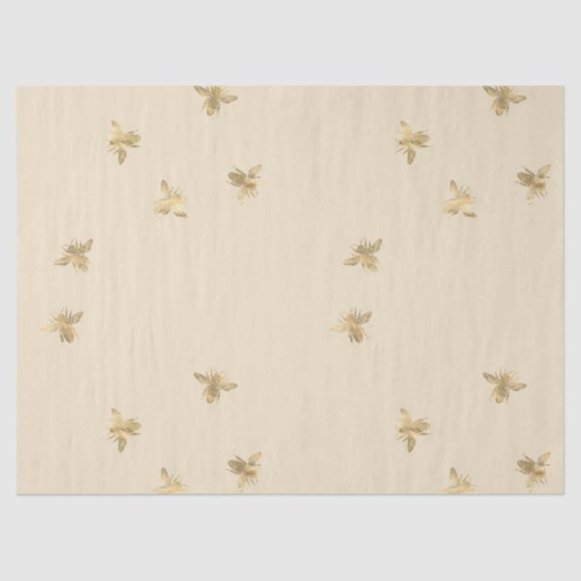 Tea Garden Bee Series Diseño 8 Papel de tejidos (Anverso)