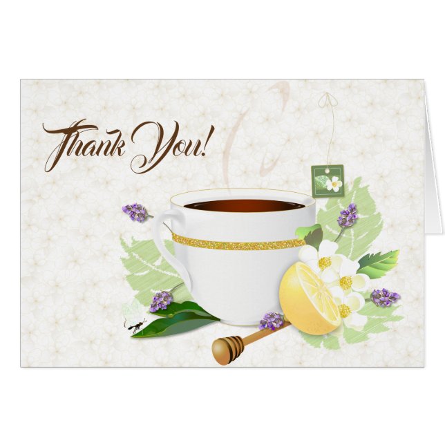 Tea Lemon Lavender Floral | Gracias (Anverso (Horizontal))