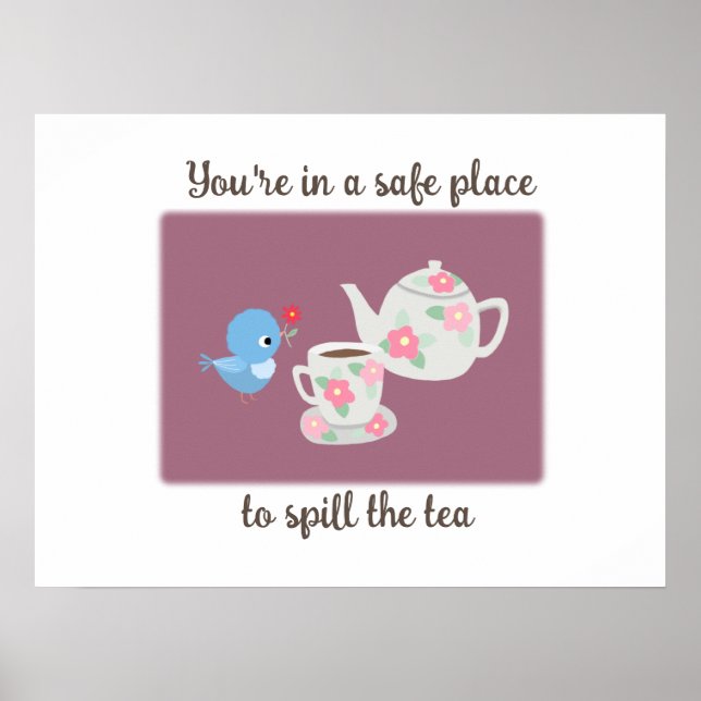 Tea Lover Cute Kitchen Wall Break Room Decoración (Frente)