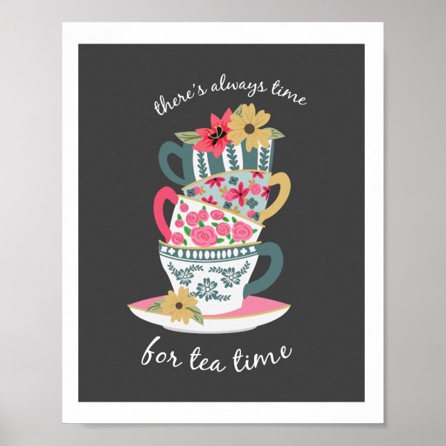 Tea Time Art Print by Origami Impresiones (Frente)