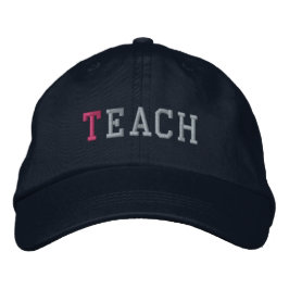 Teach Colorful Embroidery Béisbol Cap / Gorra