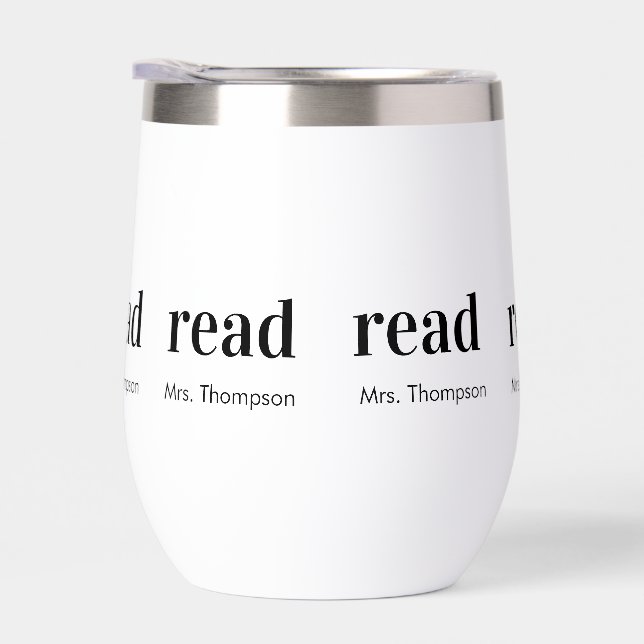 Teacher Appreciation Name Modern Minimal Read Gift (Derecho)