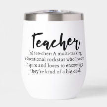 Teacher Definition Wine Tumbler