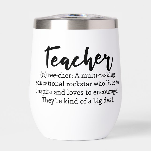 Teacher Definition Wine Tumbler (Frente)
