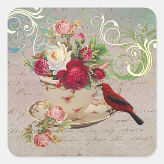 Teacup 1 pegatinas (Anverso)