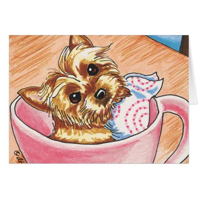 Teacup Yorkie por Off-Leash Art (Anverso (Horizontal))