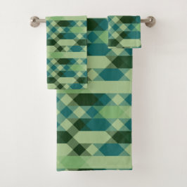 Teal and green geometric pattern