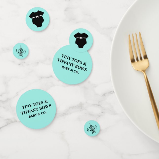Teal Baby & Co. Baby Shower Table Confetti (Grupo)