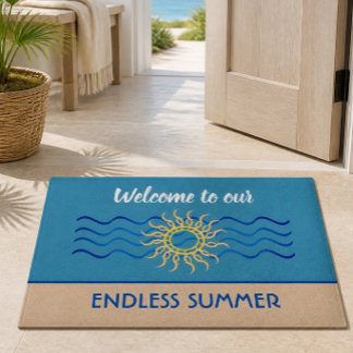 Teal & Khaki | Alfombra de bienvenida Verano sin F