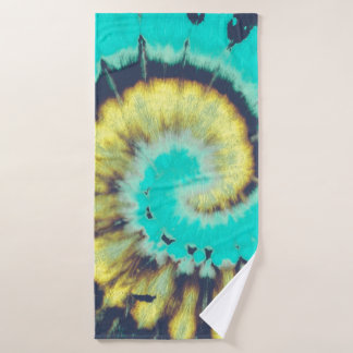 Teal Spiral Abstract. Tye Dye Shirt Circle. Grunge