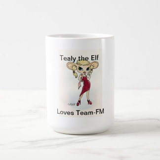 Tealy el duende ama la taza de Equipo-FM