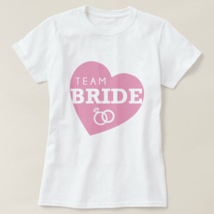 Team Bride Fiesta Personalizado Tops de corazón ro