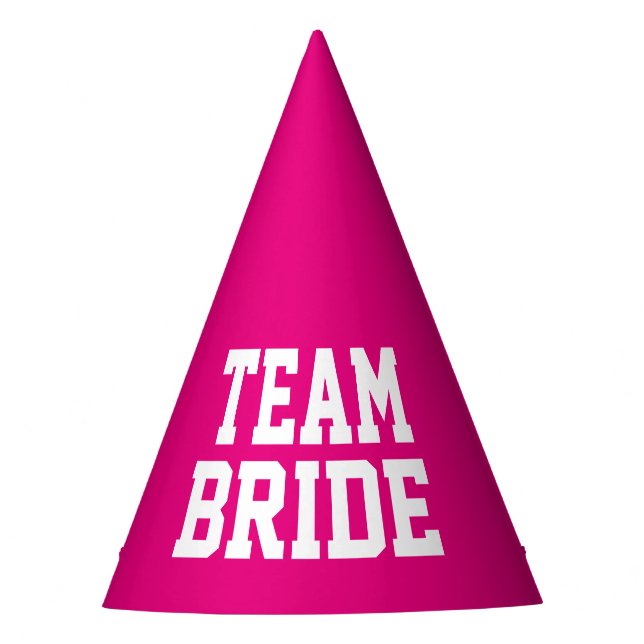 TEAM BRIDE gorras de fiesta nupcial rosada para ad (Anverso)