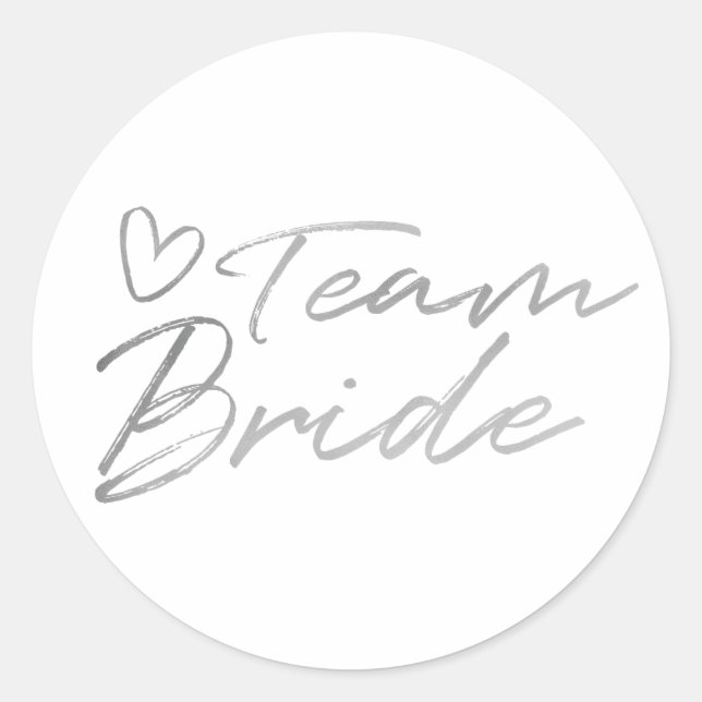 Team Bride - pegatina de Relieve metalizado falso  (Anverso)
