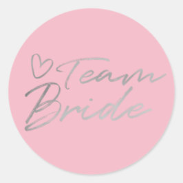 Team Bride - pegatina de Relieve metalizado falso