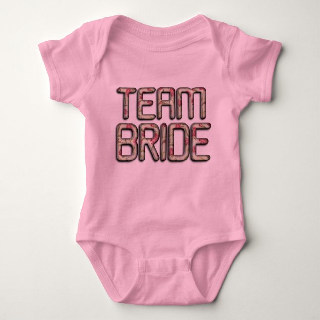 Team Bride Stylish Baby Jersey Bodysuit (Anverso)