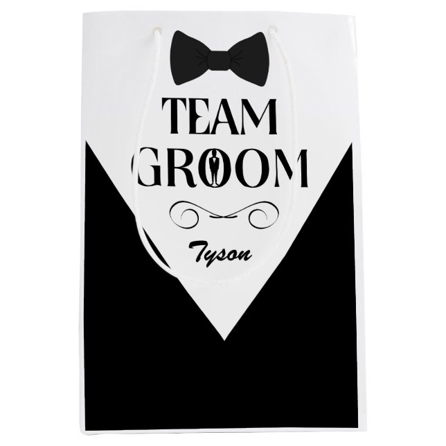 Team Groom - Bolsas de regalo para Personalizados  (Anverso)
