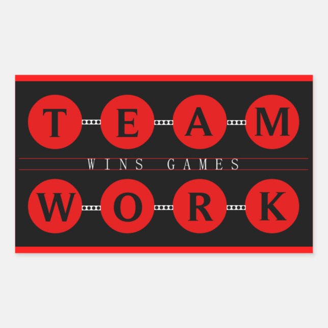 TEAMWORK motivacional gana Pegatinas de juegos (Anverso)