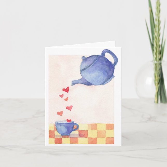 Teapot Love - Tarjeta de nota (Anverso)